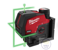 ЛАЗЕР БУДІВЕЛЬНИЙ Milwaukee M12 12V Cordless Green Cross Line w/ Plumb Points Laser Level